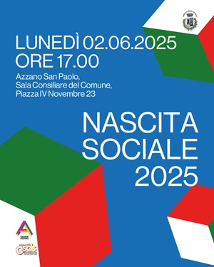 Nascita Sociale 2025: sono invitati tutti i nati anno 2007 Nascita Sociale 2025: sono invitati tutti i nati anno 2007