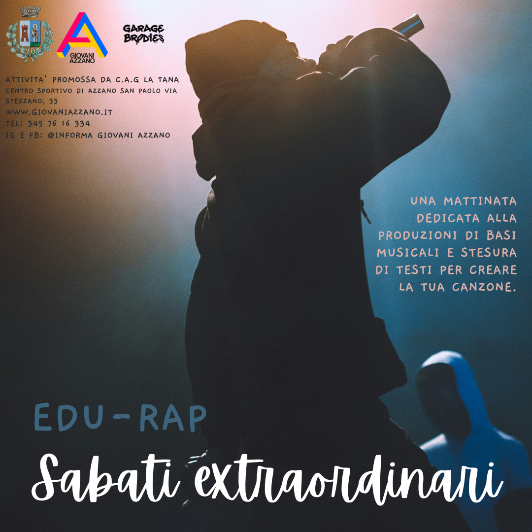 Sabati Extraordinari  EDU-RAP sabato 4 maggio ore 9:30