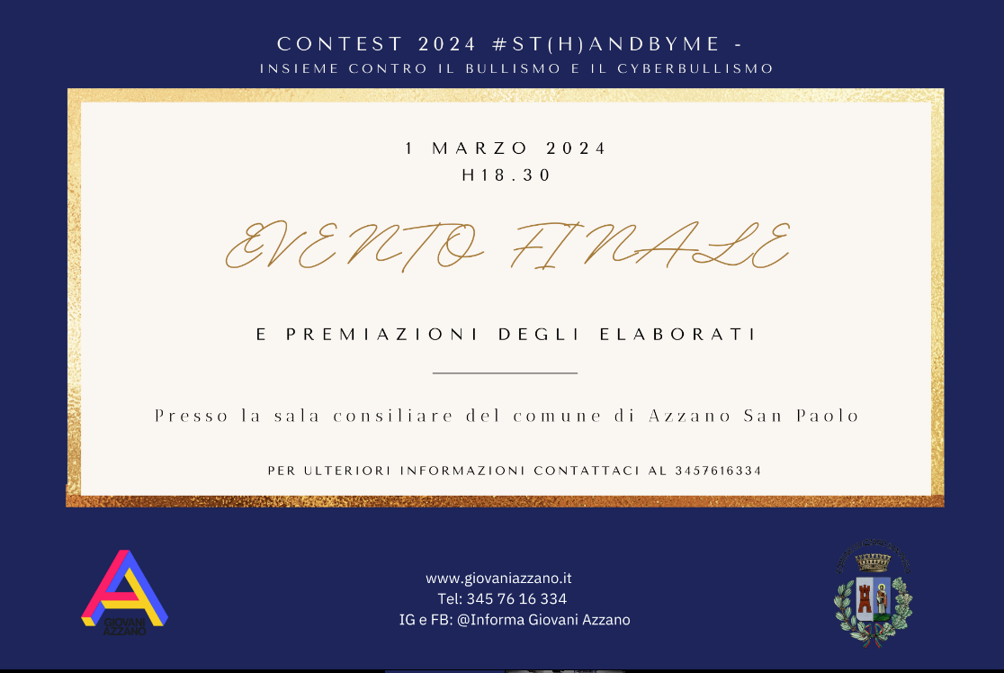 Premiazione contest #ST(H)ANDBYME