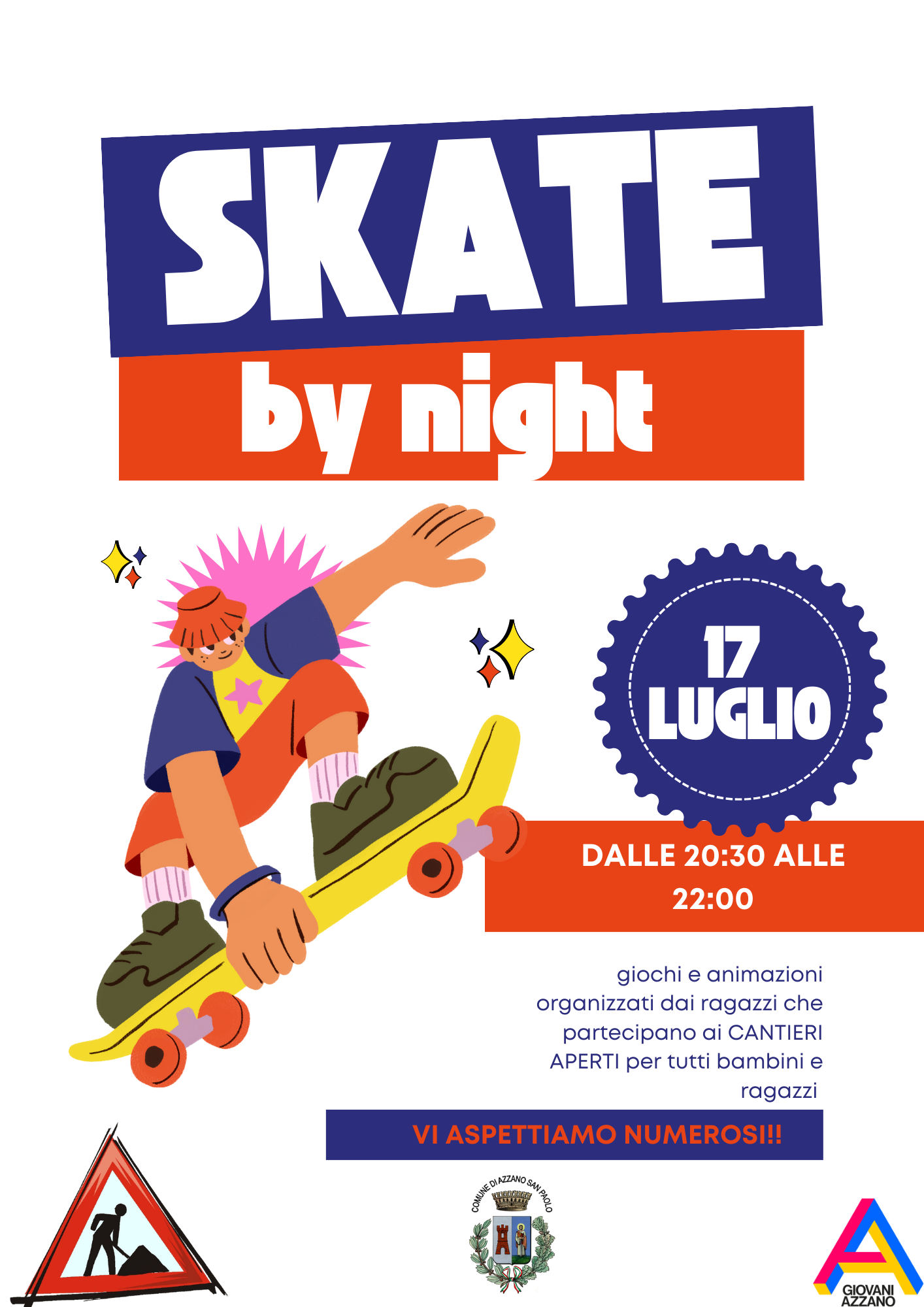 Progetto Giovani - CANTIERI APERTI Skate by night 17 luglio 2024