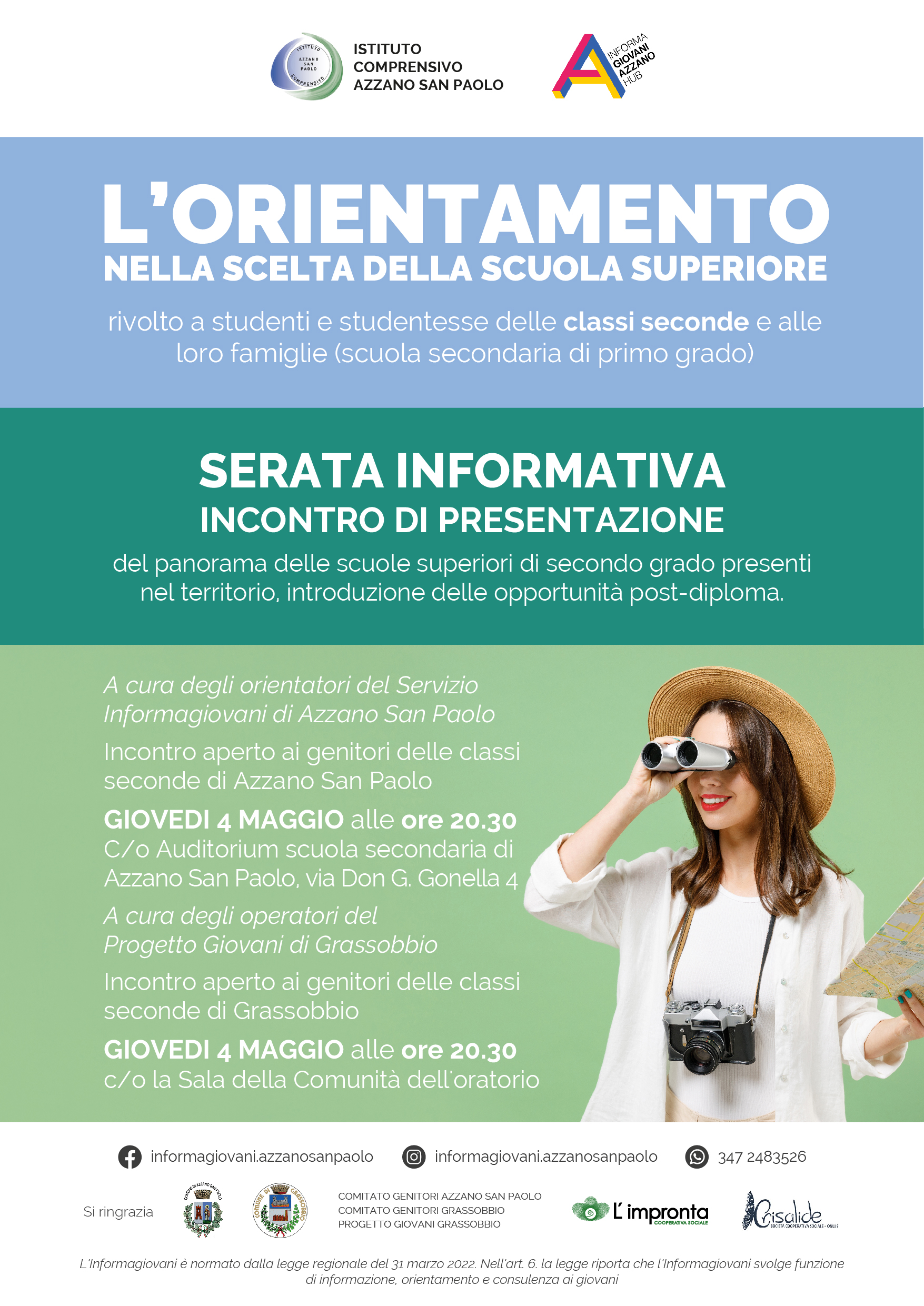 Serata informativa per genitori con informagiovani 