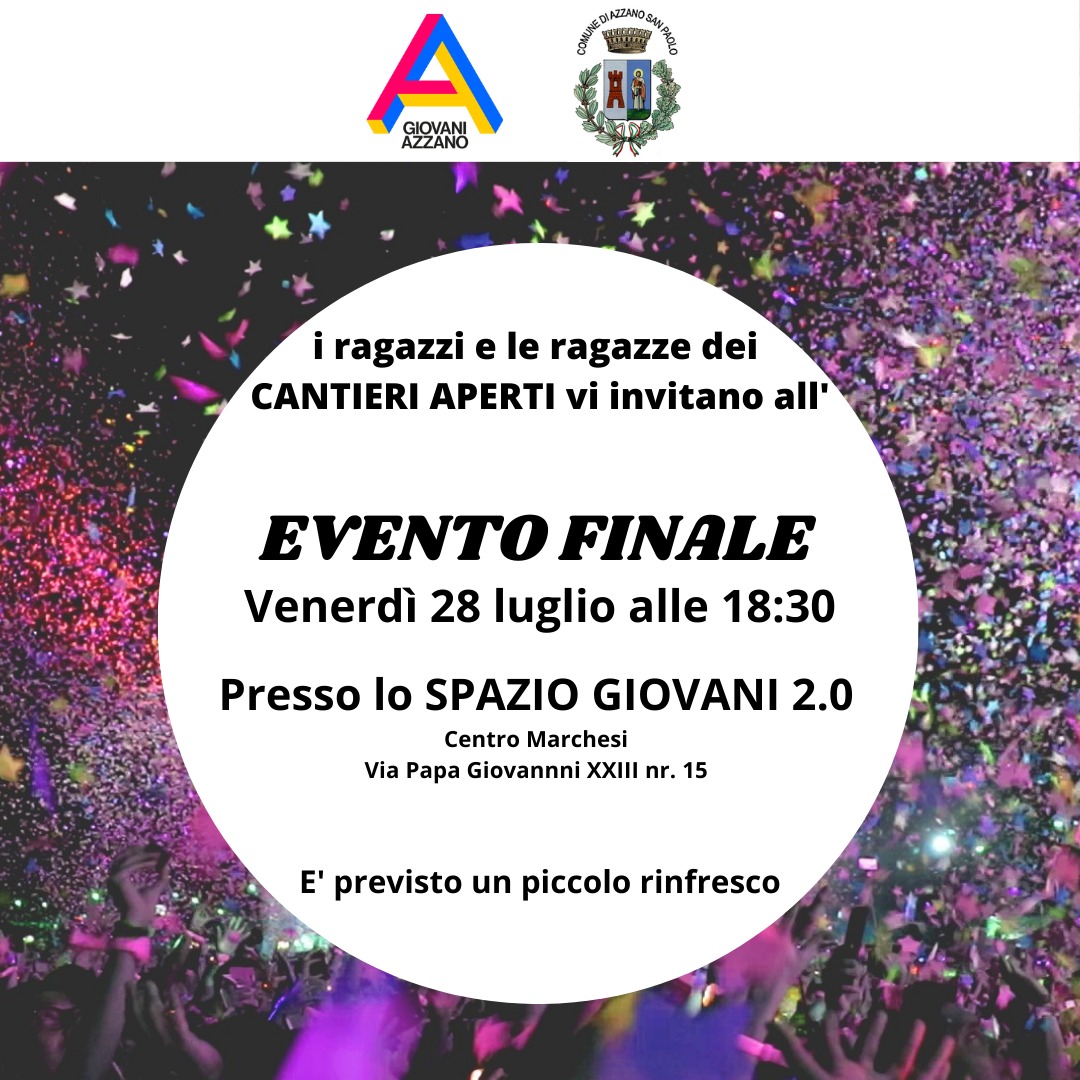 Cantieri aperti - estate giovane 2023: evento finale 