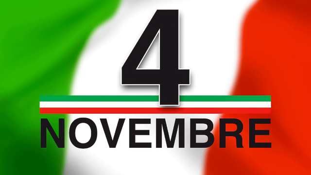 Giornata dell'Unità Nazionale e delle Forze Armate - Lunedì 4 Novembre