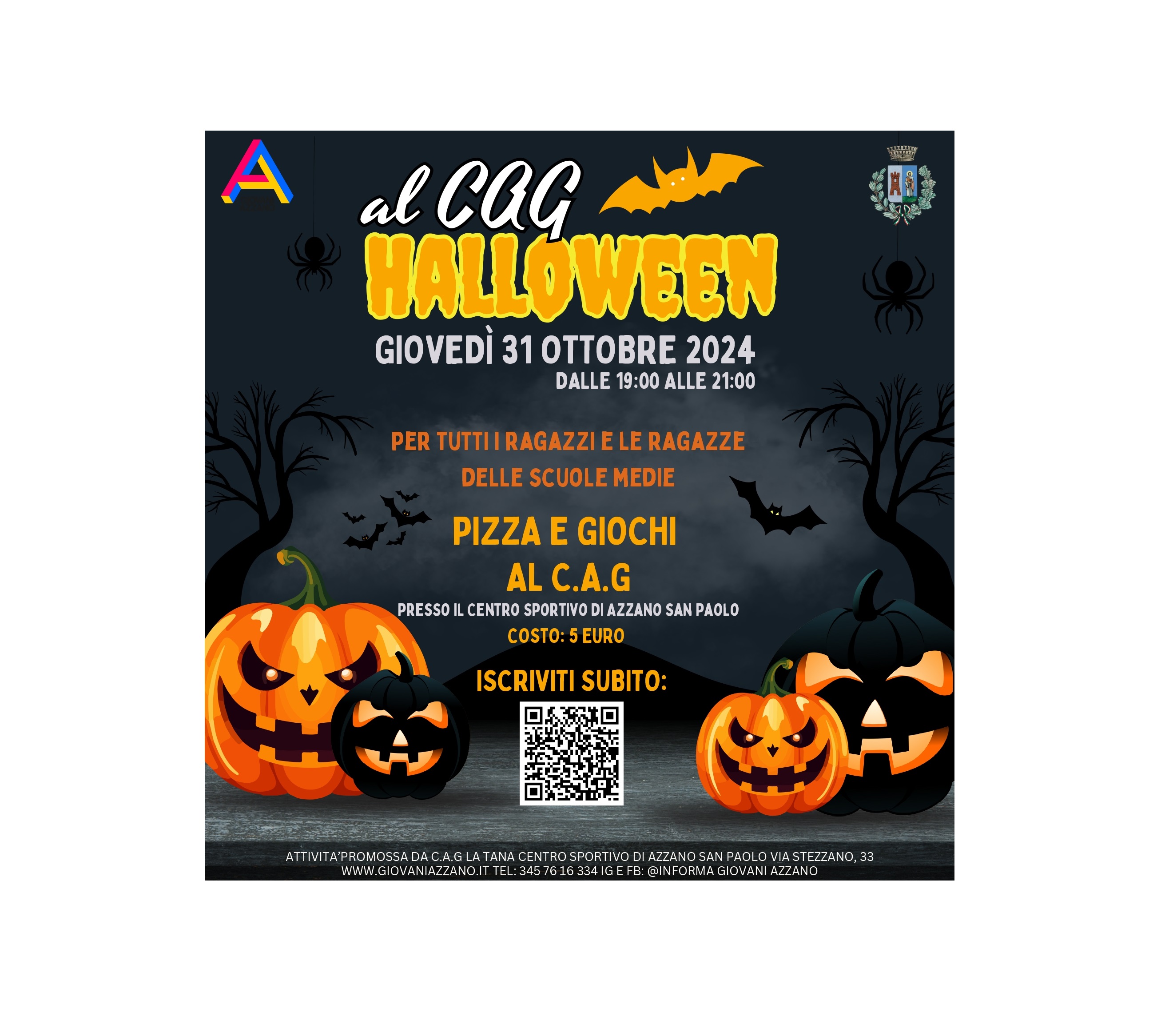 Halloween al cag! 31 ottobre nel tardo pomeriggio 