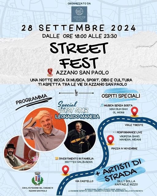 Street Fest - Sabato 28 Settembre 2024